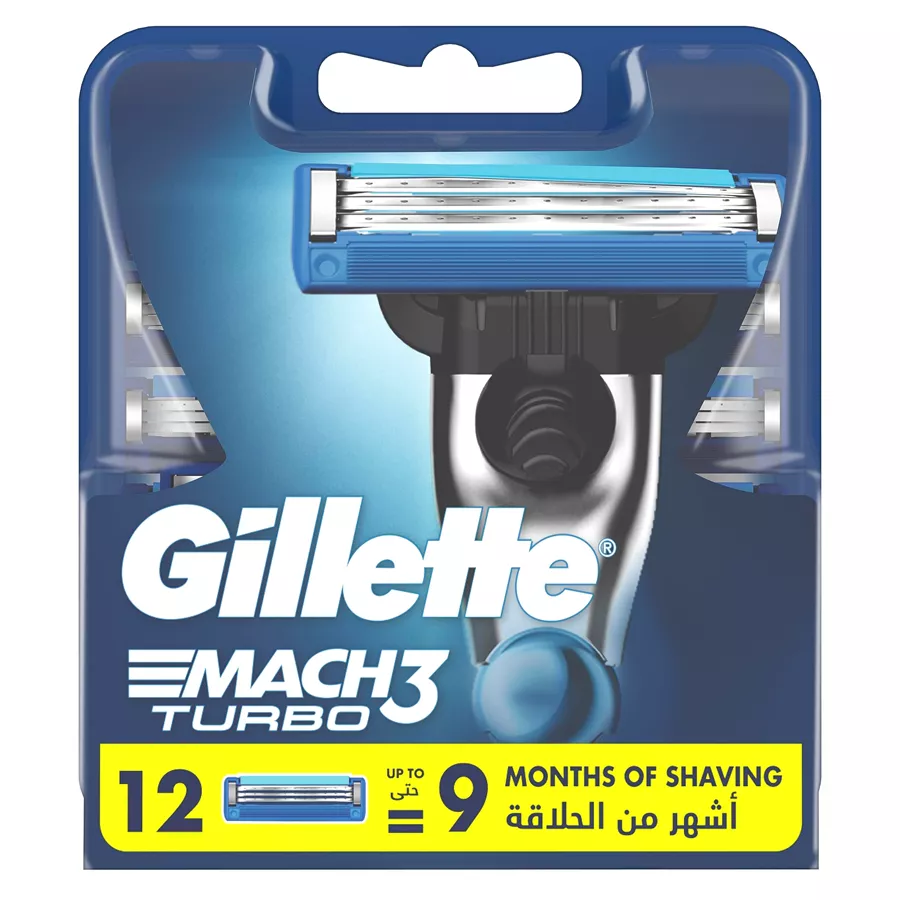 ג'ילט מאך 3 טורבו 12 סכינים / GILLETTE MACH 3 TURBO