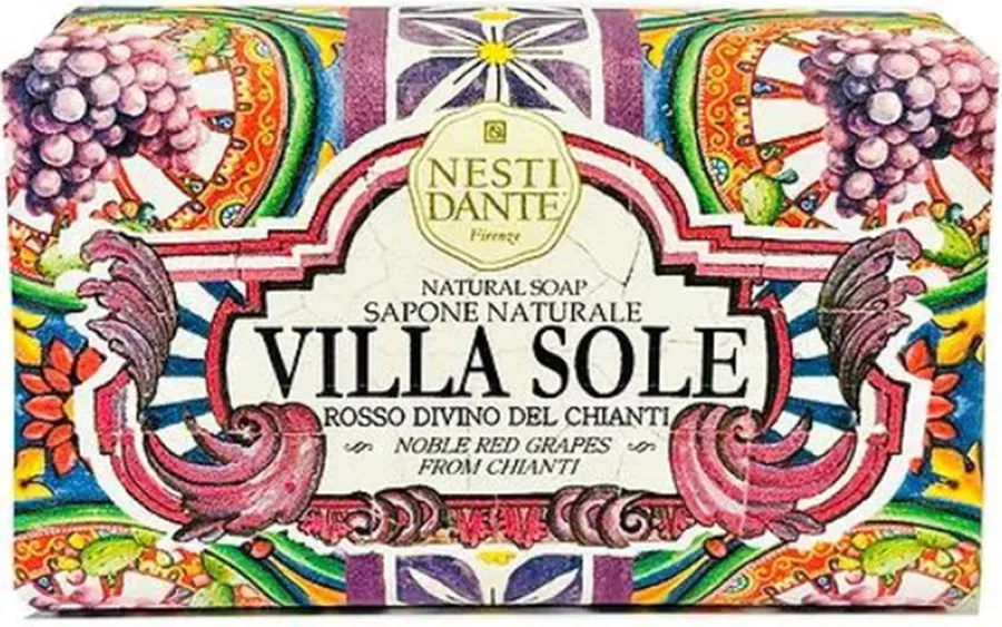 נסטי סבון מוצק טבעי VILLA SOLE עם ענבים אדומים 250 גרם / NESTI