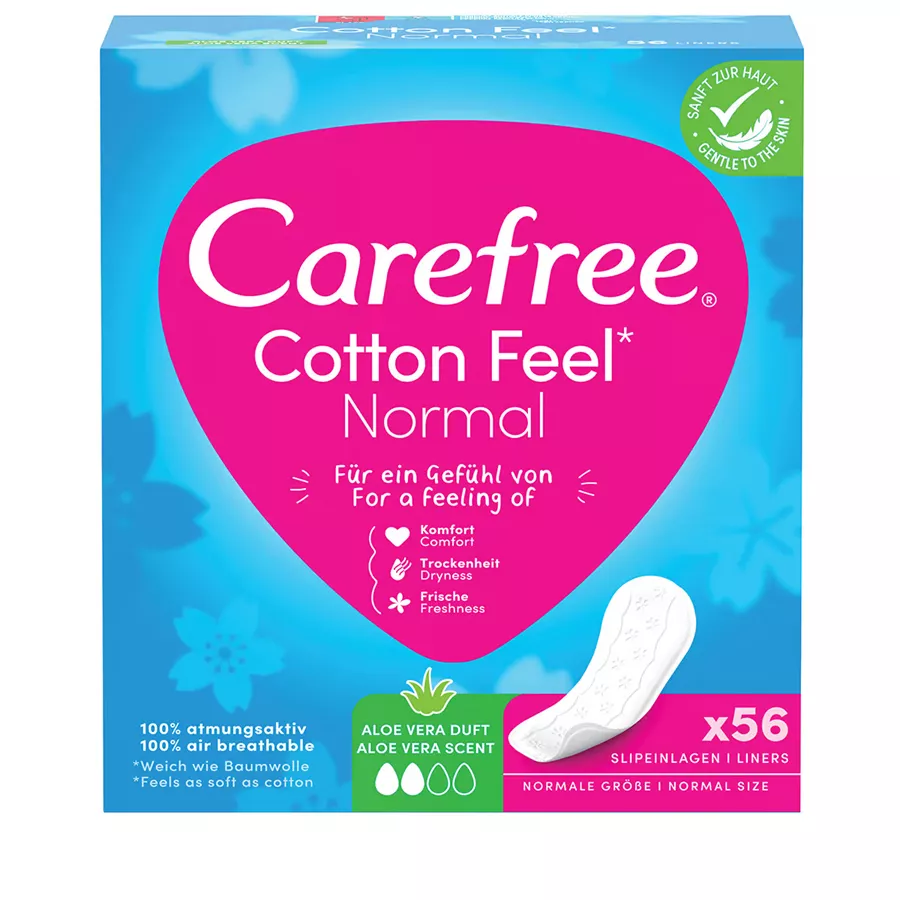 קרפרי מגני תחתון אלוורה טבעי 56 יחידות Carefree