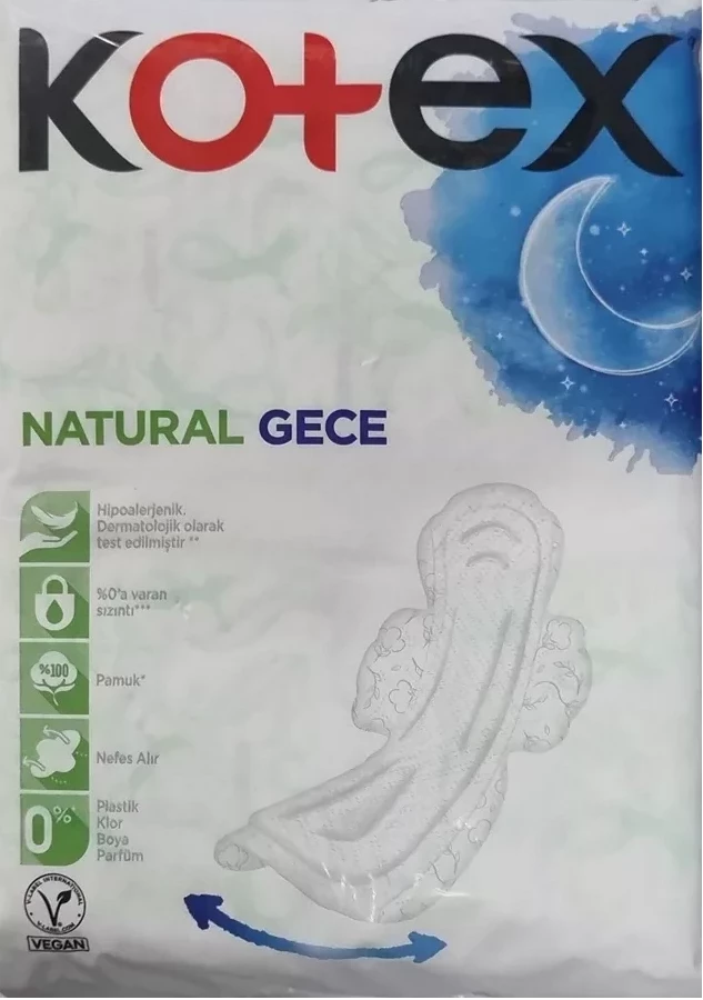 קוטקס נטורל פדים עם כנפיים 14 יחידות במארז / KOTEX