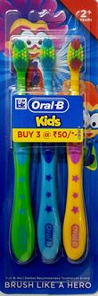 אורל בי מברשת שיניים לילדים שלישייה ORAL B KIDS סופר מדיקה