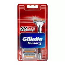 ג'ילט סנסור 3 רד אדישן מכשיר + 6 ראשים / GILLETTE סופר מדיקה