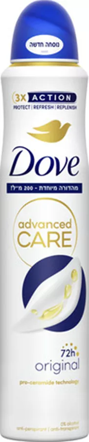 דאב דאודורנט ספריי אנטי פרספירנט אוריגינל  נוסחה חדשה ! 200 מ