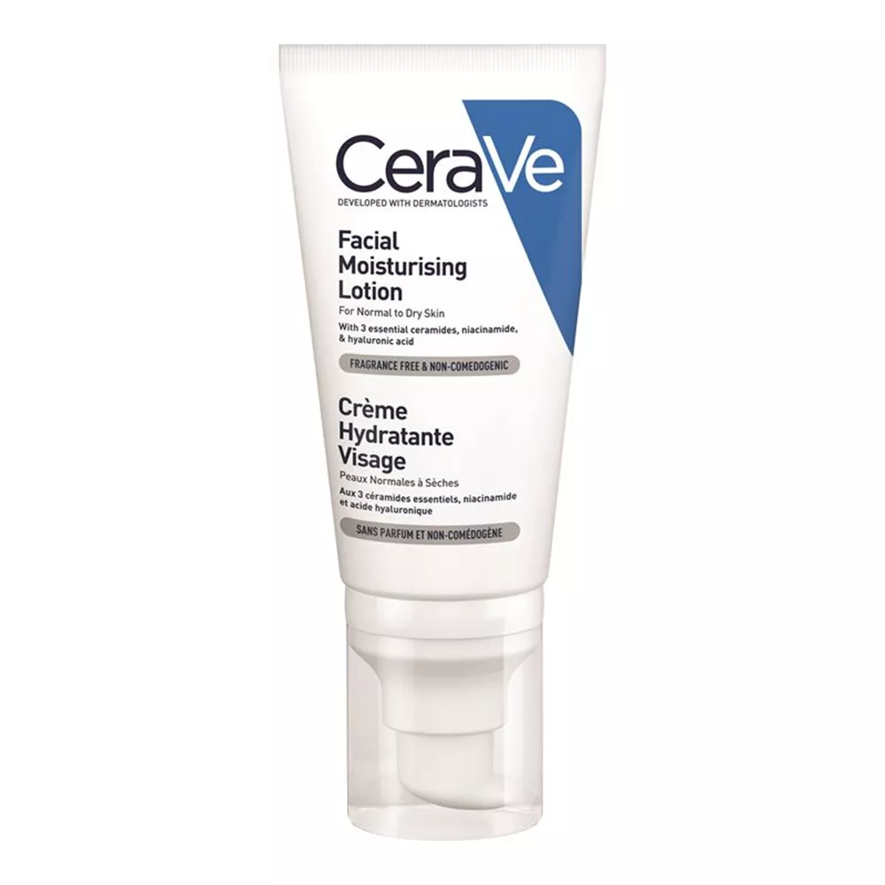 סרווה תחליב לחות לפנים לעור רגיל עד יבש 52 מל CeraVe