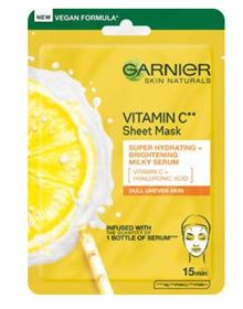 גרנייה מסכת טישו בשילוב ויטמיןGarnier Skin Naturals Vitamin C 28g.  C סופר מדיקה