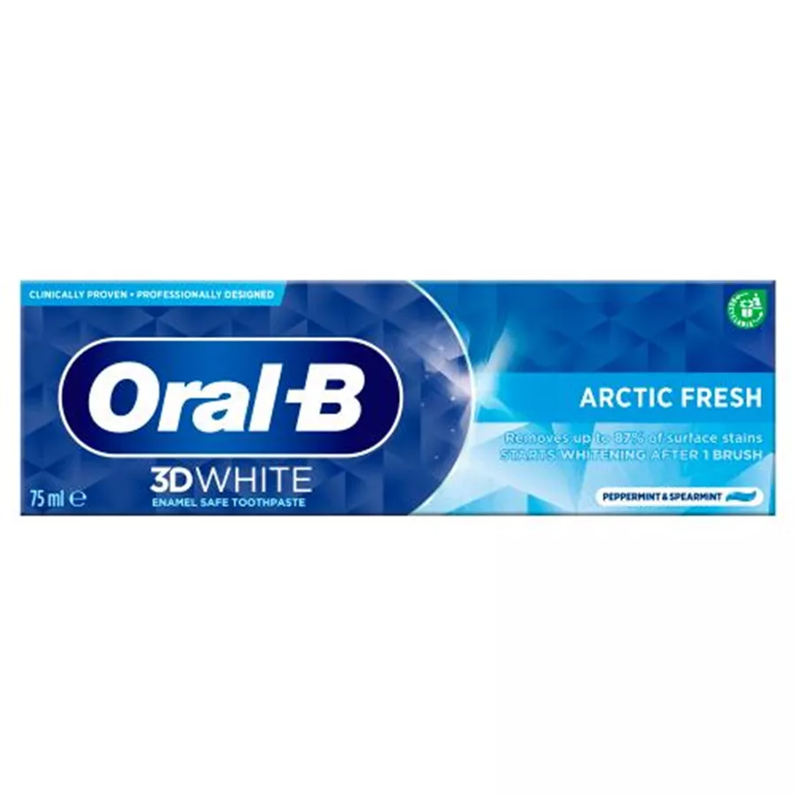 אורל בי 3D WHITE משחת שיניים להלבנה רעננות ארקטית 75 מ