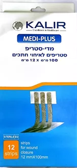 מדי סטריפ סטריפים לאיחוי חתכים 100x12 מ"מ MEDI PLUS סופר מדיקה