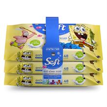 סנו ספט מגבוני טואלט בוב ספוג שלישייה(=3 יחידות) / SANO סופר מדיקה
