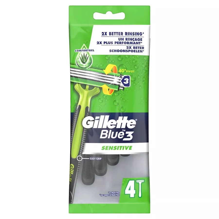 ג'ילט בלו 3 סנסיבל 4 סכינים / GILLETTE