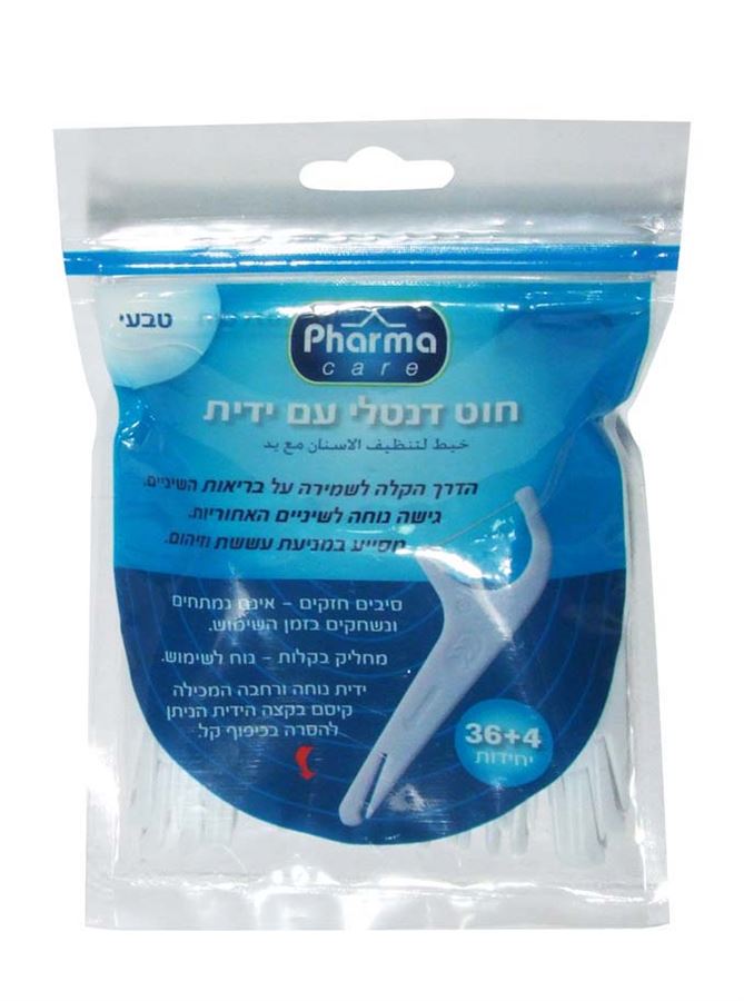 פארמה קר חוט דנטלי עם ידית טבעי 40 יחידות