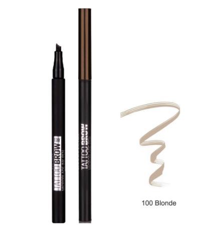 מייבלין טוש מילוי לגבות  100 TATTOO BROW PEN