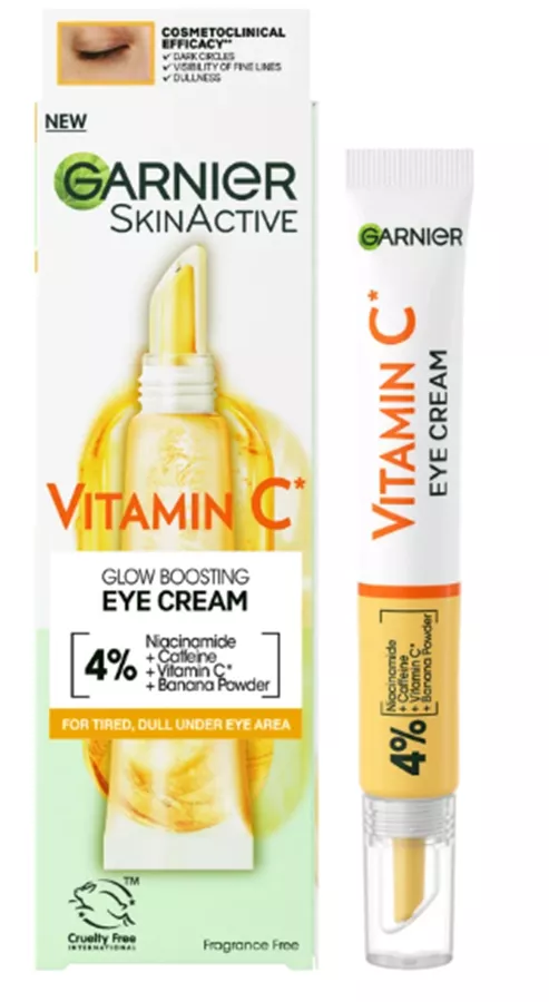 גרנייה קרם עיניים למראה עור זוהר וחיוני GARNIER SKIN ACTIVE VITAMIN C GLOW BOOST EYE CREAM