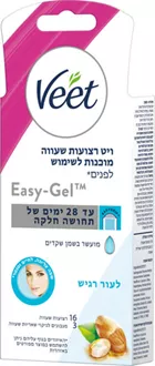 ויט רצועות שעווה מוכנות לשימוש לפנים 16 יחידות VEET סופר מדיקה