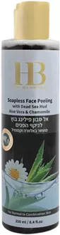 HB אל סבון פילינג בוץ לניקוי הפנים מועשר באלוורה וקמומיל 250 מ"ל / HB DEAD SEA MINERALS סופר מדיקה