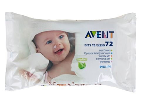 אוונט מגבונים 72 יח'  AVENT