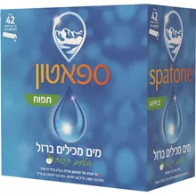 ספאטון מים מכילים ברזל בטעם תפוח 42 יחידות במארז / Spatone סופר מדיקה