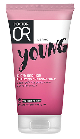 דר עור סבון פחם פילינג  לנערות 150 מ״ל YOUNG