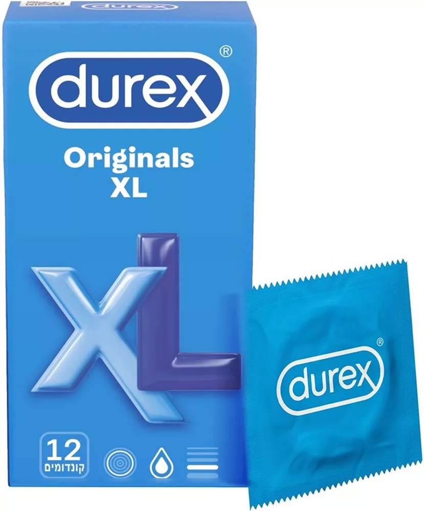 דורקס קונדומים אוריגינלס 12 יחידות XL