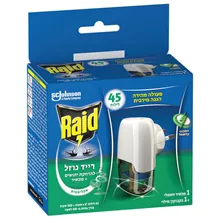 רייד מכשיר חשמלי + נוזל להרחקת יתושים בניחוח אקליפטוס 45 לילות / RAID סופר מדיקה