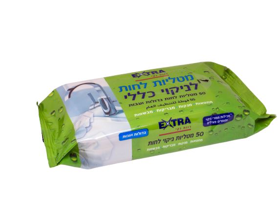 אקסטרא מטליות לחות לניקוי כללי 50 יח'