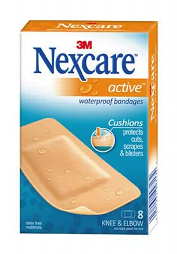 נקסקר פלסטרים אקטיב רחב 8 יחידות / Nexcare