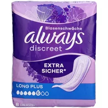 אולוויז דיסקריט תחבושת לונג פלוס 8 יחידות / ALWAYS סופר מדיקה