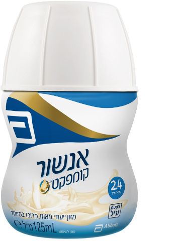 אנשור קומפקט משקה להשלמה תזונתית בטעם וניל 125 מ