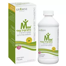 גרמזה תוסף תזונה כלורופיל נוזלי בתוספת ספירולינה 500 מ"ל / GRAMSE סופר מדיקה