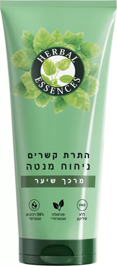 הרבל אסנס מרכך שיער לניקוי עדין להתרת קשרים בניחוח מנטה 250 מ