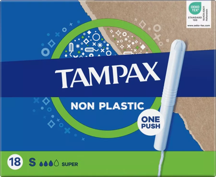 טמפקס טמפונים עם מוליך סופר 18 יחידות במארז / TAMPAX