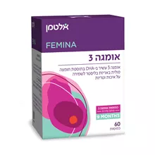 אלטמן אומגה 3-9 חודשים עשיר ב-DHA בתוספת חומצה פולית 60 כמוסות סופר מדיקה