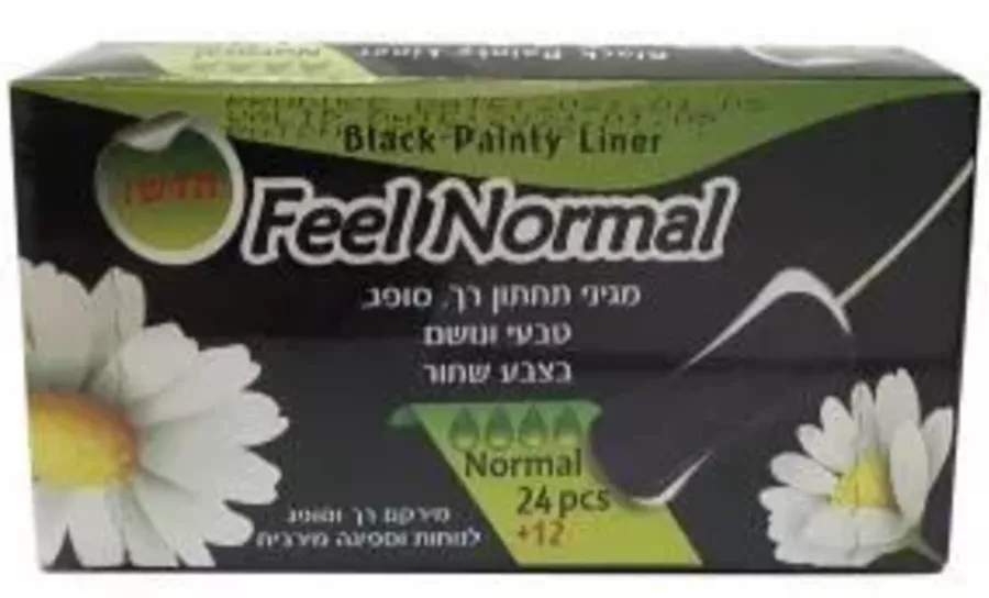 פיל נורמל מגן תחתון שחור נורמל 24 יחידות במארז / FEEL NORMAL