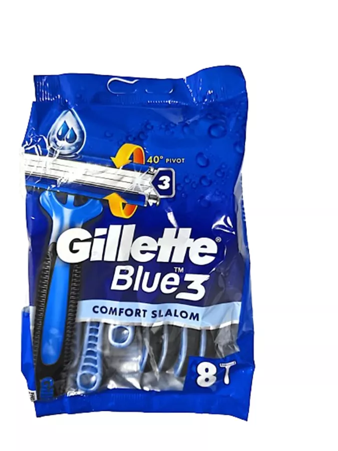 ג'ילט בלו 3 קומפורט סלאלום 8 יחידות במארז / GILLETTE