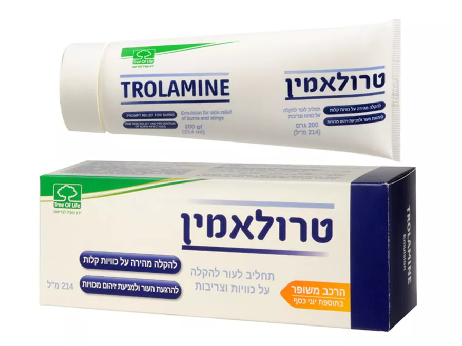 טרולאמין תחליב לטיפול ראשוני בכוויות טרי אוף לייף 214 מ