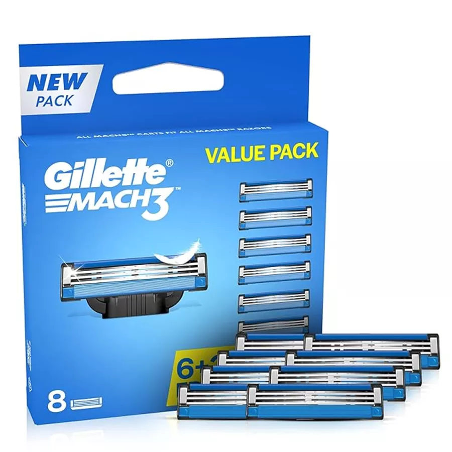 ג'ילט מאך 3 8 סכיני גילוח / GILLETTE