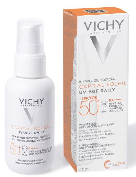 וישי קפיטל סולי תחליב הגנה Vichy Capital Soleil UV Age Daily spf 50 +