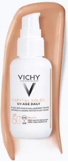 וישי קפיטל סוליי  תחליב הגנה מהשמש עם גוון UV-AGE DAILY SPF50 סופר מדיקה