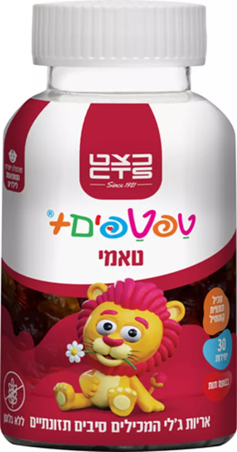 כצט טפטפים+ טאמי סיבים תזונתיים בטעם תות 30 יחידות במארז