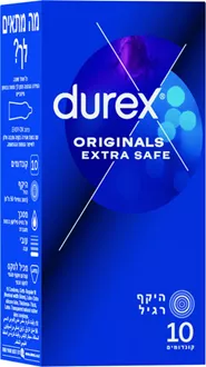 דורקס ORIGINALS EXTRA SAFE קונדומים 10 יחידות במארז / DUREX סופר מדיקה