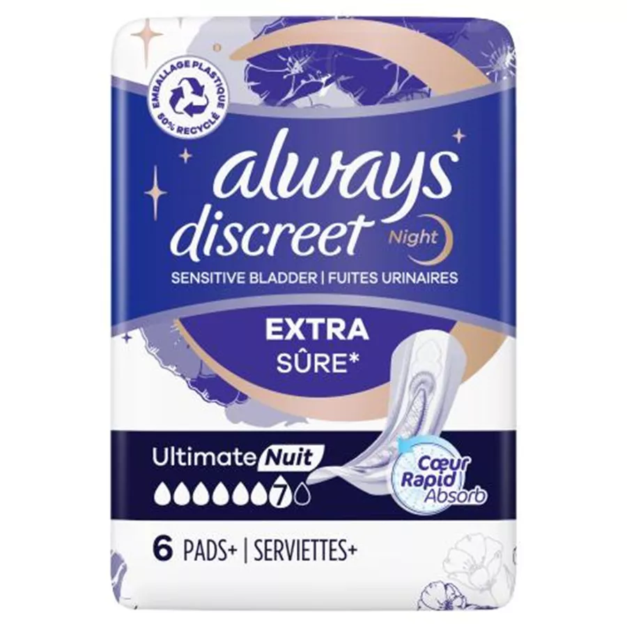 אולוויז דיסקריט לילה אקסטרה בטוח 6 יחידות / ALWAYS