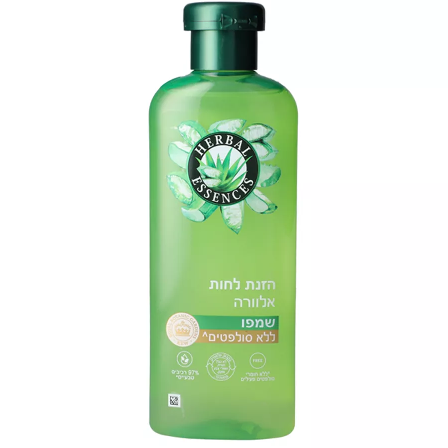 הרבל אסנס שמפו להזנת לחות אלוורה 350 מ