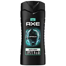 אקס ג'ל רחצה אפולו לגוף שיער ולפנים 400 מ "ל / AXE סופר מדיקה