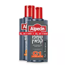 אלפסין שמפו קפאין מארז זוג XL  גדול ! 375 מ"ל כל אחד / Alpecin סופר מדיקה