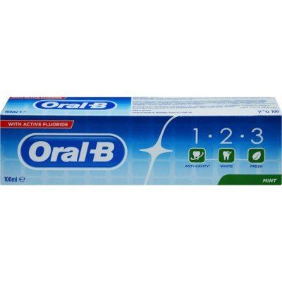 אורל בי 123 משחת שיניים עם פלואוריד 100 מ