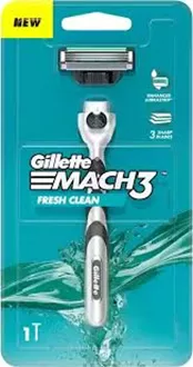 ג'ילט מאך 3 פרש קלין סכין + מכשיר / GILLETTE סופר מדיקה
