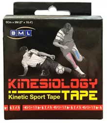 טייפ ספורט קינזיולוגי כחול 5 ס"מ KINETIC SPORT TAPE סופר מדיקה