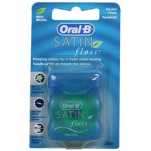 אורל בי חוט דנטלי סאטין פלוס בטעם מנטה 25 מטר / ORAL B סופר מדיקה