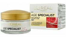 לוריאל קרם יום אנטי אייג'ינג 45+ L'OREAL PARIS Age Specialist 45+ Day Cream 50ml סופר מדיקה