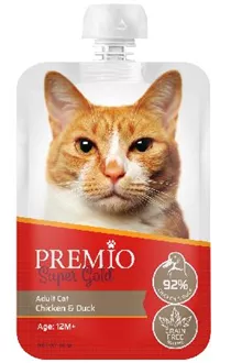 פרמיו מחית בשר עוף וברווז לחתול בוגר 90 גרם / PREMIO סופר מדיקה