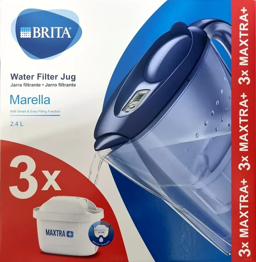 בריטה קנקן מרלה + 3 פילטרם מקסטרה ! יבוא מקביל ! / BRITA